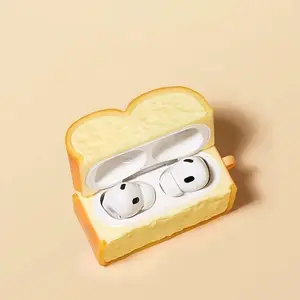 Earphone Case Compatible with AirPods Pro 3rd Generation, Bread Toast Style Design, Durable Protective Cover, Fun Earbud Shell, Protection