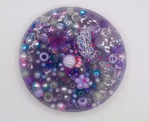 Purple Haze Picky Pad ~ Toy for Fidget Picking ~ Pick Beads ~ Girly Charm