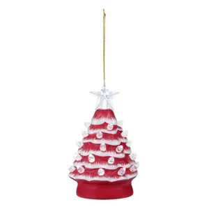 5 in. Ceramic Tree - Candy Cane