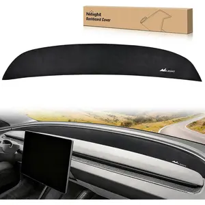 Nilight Suede Material Dash Cover for Tesla Model 3 Highland 2024-2025, Custom-Fit Interior Shield, Decorative Mat, Dashboard Sunshade & Glare Protector Accessory