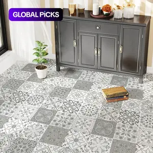 12pcs Vintage Pattern Decorative Floor Stickers, Self-Adhesive Peel & Stick, for Entrance Hall Living Room Study Leisure Area Decoration #GLOBAL PICKS