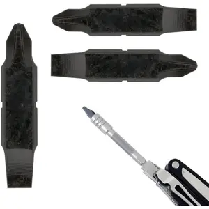 [3 Pack] Replacement Two-Sided Screwdriver Bit For Leatherman Multi-Tool -#1-#2 Phillips Head + 3/16 Flat Head - Add Or Replace Your Multitool Screwdriver - Exact Fit For Most Leatherman Multi Tools