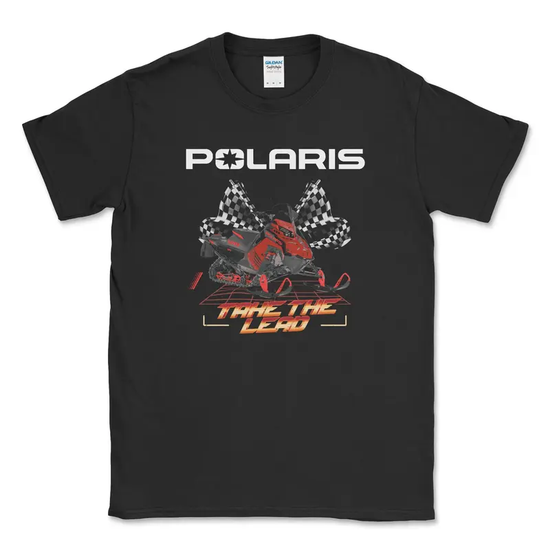 Men's Big and Tall Polaris Indy Snowmobile Shirt Casual Classic Cotton