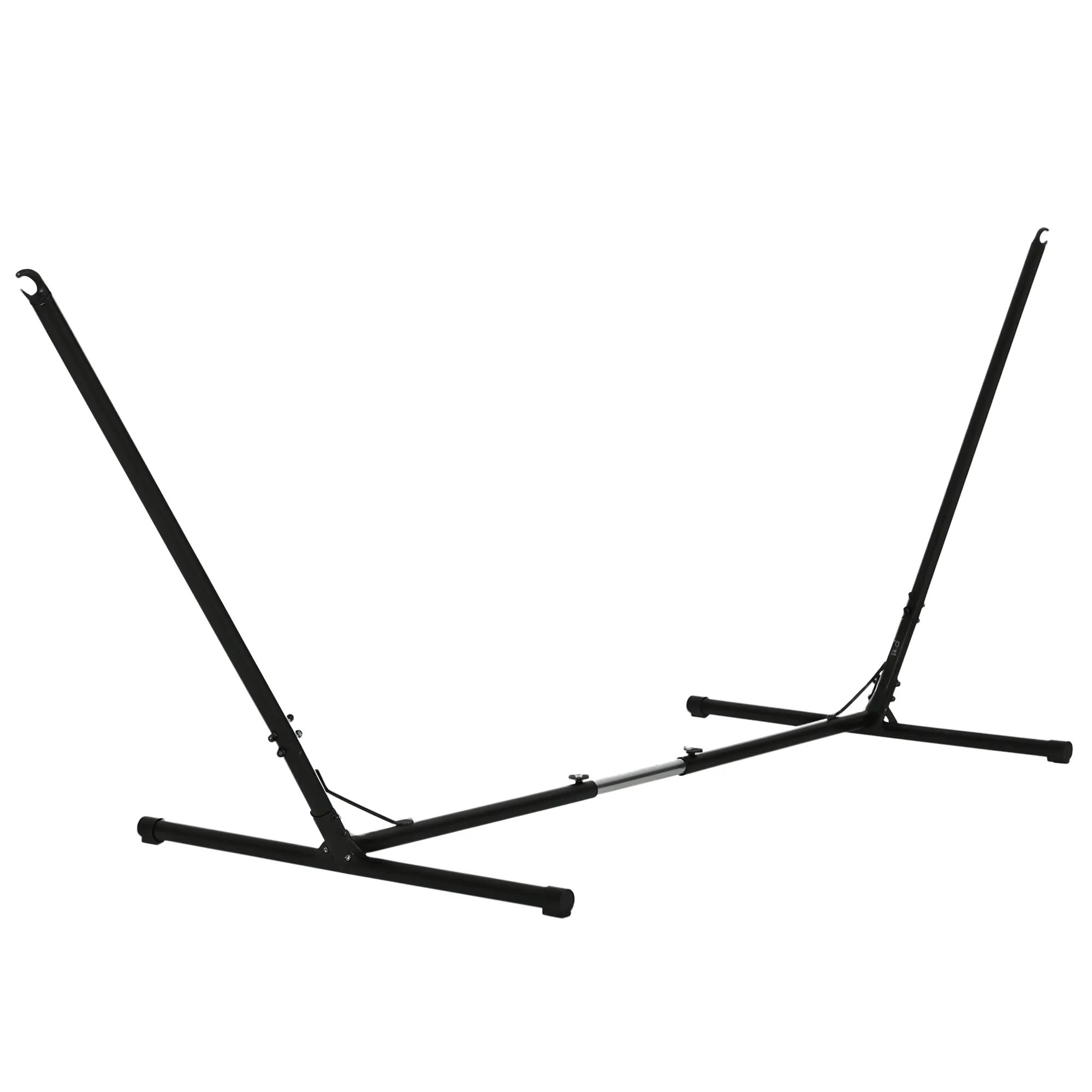 Universal Hammock Stand – 10-13ft Adjustable Steel Stand, Space-Saving, Portable, Fits Most Hammocks, 120"-150" Length, 264 lbs Capacity, for Indoor/Outdoor, Black