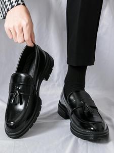 men's business style solid color formal dress shoes, fashionable pointed toe walking shoes suitable for offices, banquets, dances, parties, weddings, breathable men business casual shoes, office shoes, footwear