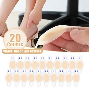 20 Counts Hydrocolloid Blister Bandages for Feet, Water-Resistant Gel Pads for Heel & Toe Protection, Blister Prevention & Recovery Strips