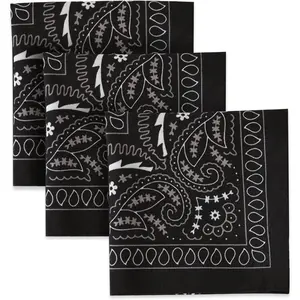 Large Bandana Headband - Handkerchief Bandanas for Men & Women - Paisley Bandana Pack - Cowboy Scarf