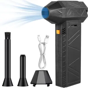 130,000 RPM Cordless Electric Air Duster - High Speed Brushless Motor Turbo Fan with Rechargeable Battery | Handheld Blower for Keyboard/PC/Car/Furniture Cleaning | Portable for Home/Outdoor/BBQ Use (Cleans Dust, Leaves, Pet Hair) Gift for Men