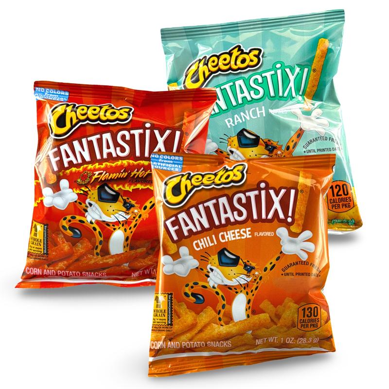 Cheetos Fantastix Crunchy School Snacks – 8 Pack | Choose Ranch, Flamin’ Hot or Chili Cheese