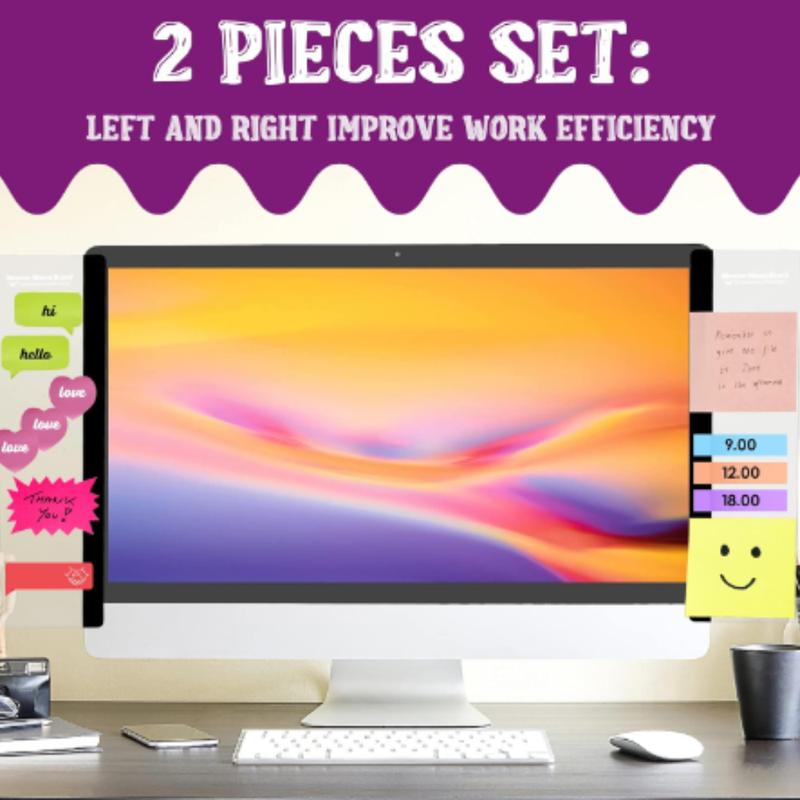 2pcs Office Desk Accessories - Monitor Memo Board & Computer Message ...
