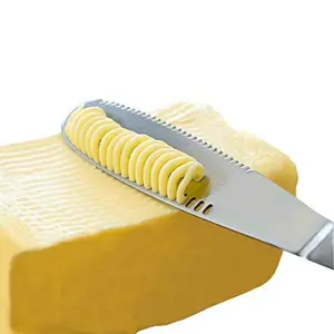 Stainless Steel Butter Knife Baking Tool with Holes, Cheese Knife for Cream Cheese, Jam Spreader, Oil Stick Knife, Kitchen Essential