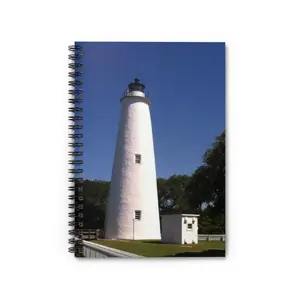 Ocracoke Lighthouse Spiral Notebook - Ruled Line, Beach Travel Journal, Gift for Writers, School Supplies, Coastal Stationery
