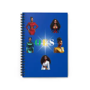 Blue OES Heroine Spiral Notebook - Ruled Line, Pride Sisterhood Love Journal, Gift for OES Members, Masonic Notebook, Eastern Star