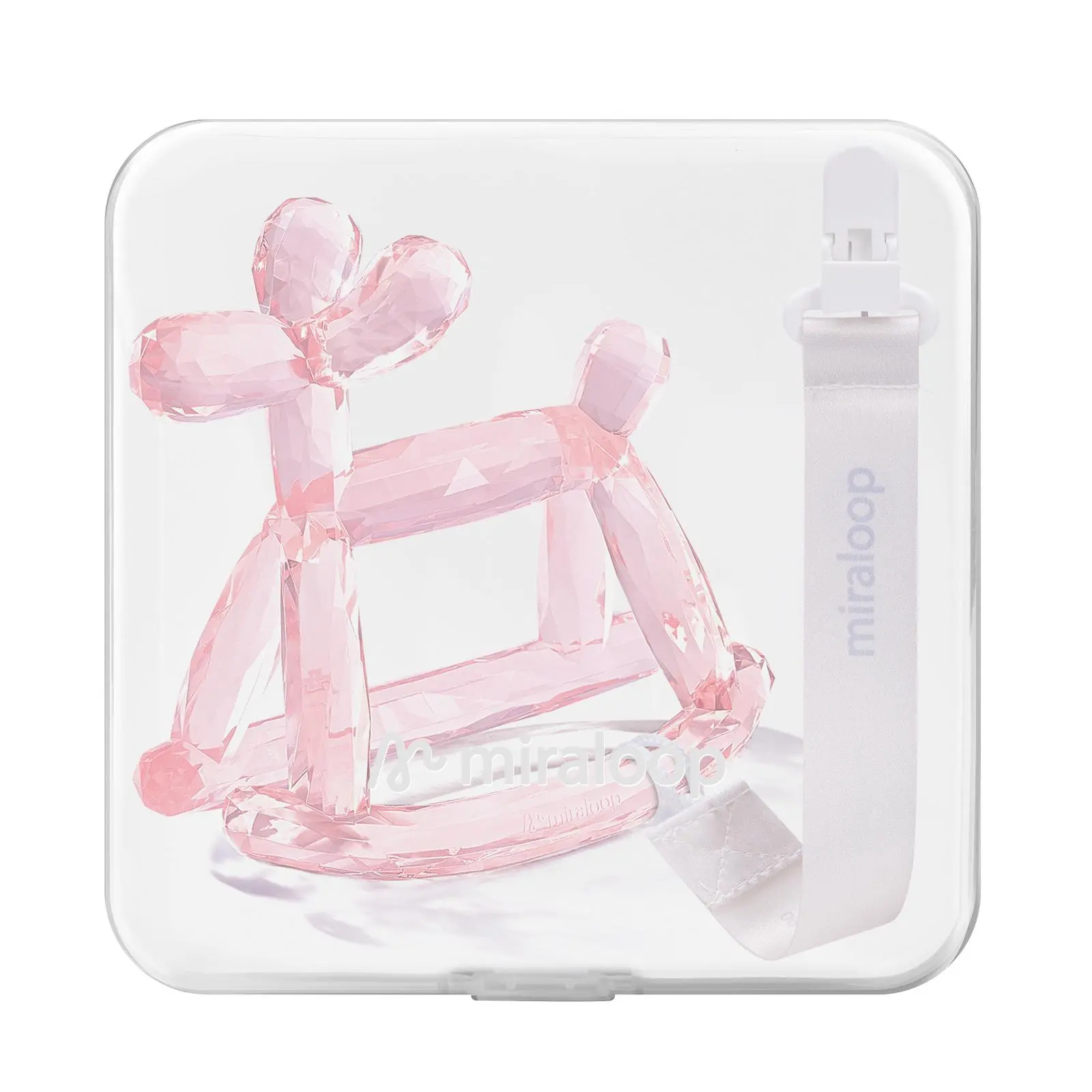 Rose quartz with clip+box