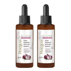 Onionvital Hair Growth Serum, 2 Bottles, Scalp Care, Natural Haircare & Promotes Hair Regrowth, 60ML Each, Liquid Form, for Healthy Hair