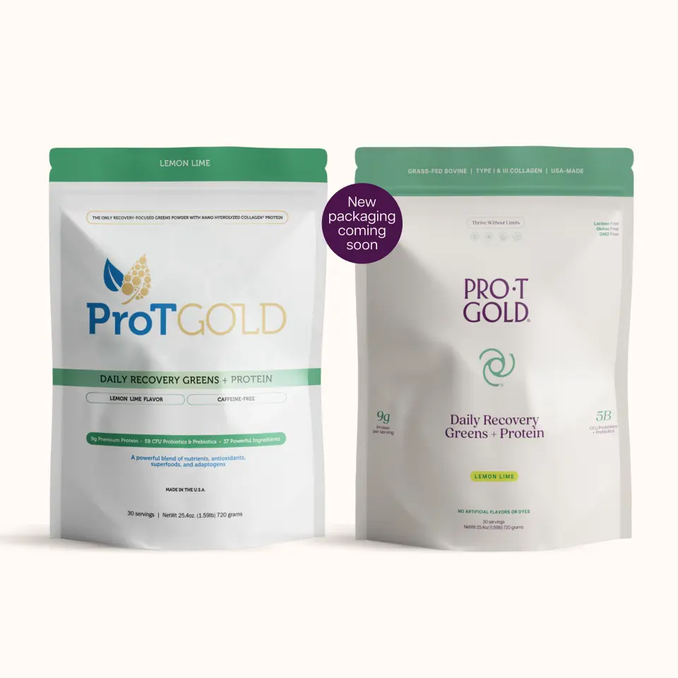 ProT Gold Daily Recovery Greens + Protein – All-in-One Greens Powder with Collagen for Gut Health, Muscle Recovery & Daily Wellness