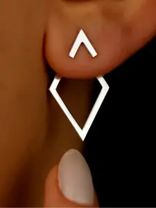 Fashion Hip Hop Geometric Rhombus Earrings, Unique Design Earrings, Random Bubble Generation, Perfect for Women Daily Wear, Special Occasion Jewelry, Fashionable Earrings