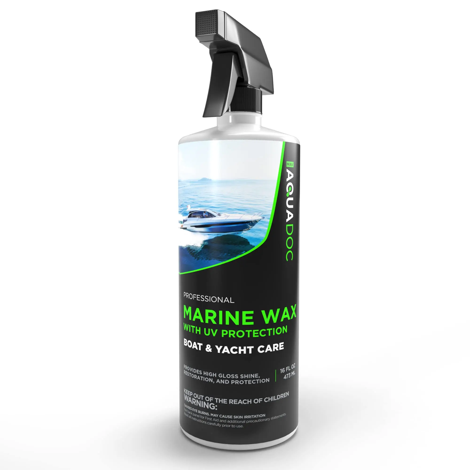 AquaDoc Premium Marine Boat Polish - Protector Wax for Boats, Fiberglass Surfaces, All Year Use with High Gloss, UV Protection, Saltwater Stain Treatment, Oxidation Correction, Vessel Restoration, Wax Polishes