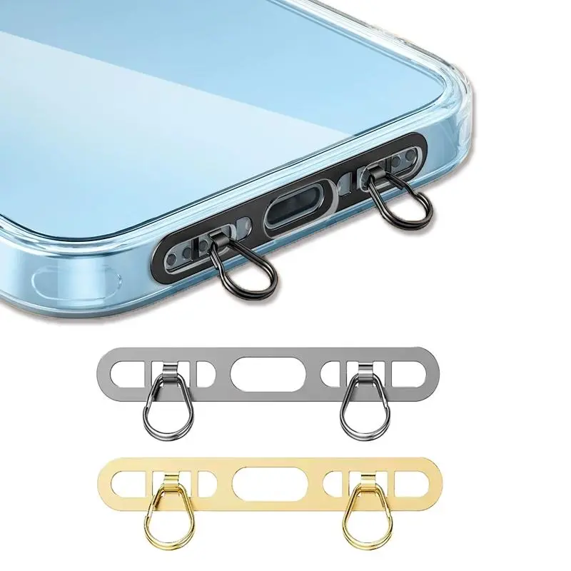 Phone Lanyard Patch, Side Hanging Stainless Steel Clip, Phone Strap Patch, Phone Strap Holder, Cell Phone Accessories for iPhone, Mobile Phone Accessory