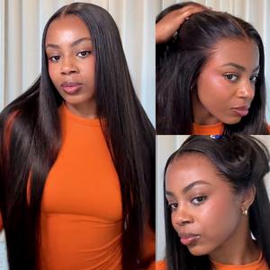 [13x6 GLUELESS WIG] Megalook Straight 13x6 Transparent Lace Front Wigs Human Hair Pre-everything Glueless Wig 180% Density Natural Hairline Beginner Friendly #Summervibes