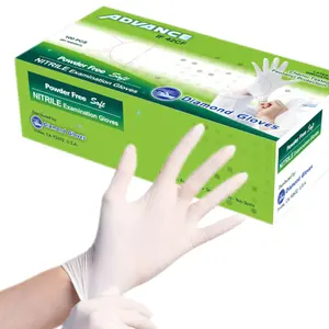 Diamond White Nitrile 4mil Disposable Gloves - Latex-Free & Powder-Free Cleaning Food Gloves Hand Household Kitchen 100-ct
