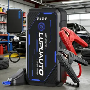 Portable Car Battery Starter - Automotive Car Repair Tool with Smart Start Clamps, USB Output, LED Emergency Light, Mobile Phone Charging Function, Storage Case outdoorfun