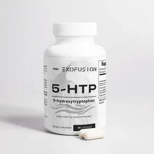 5-Hydroxytryptophan (5HTP) Dietary Supplement for Mood, Sleep, Anxiety, and Hunger Fitness Edible Healthcare Capsule
