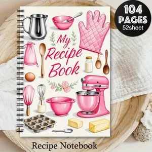 Fun recipe notebook log book 1 piece, personal blank recipe manual, recipe notebook for recording homemade recipes, scrapbook craft supplies, Workbook