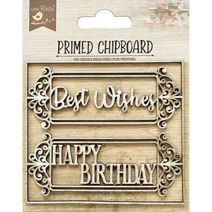 Little Birdie - Primed Chipboard - Happy Birthday