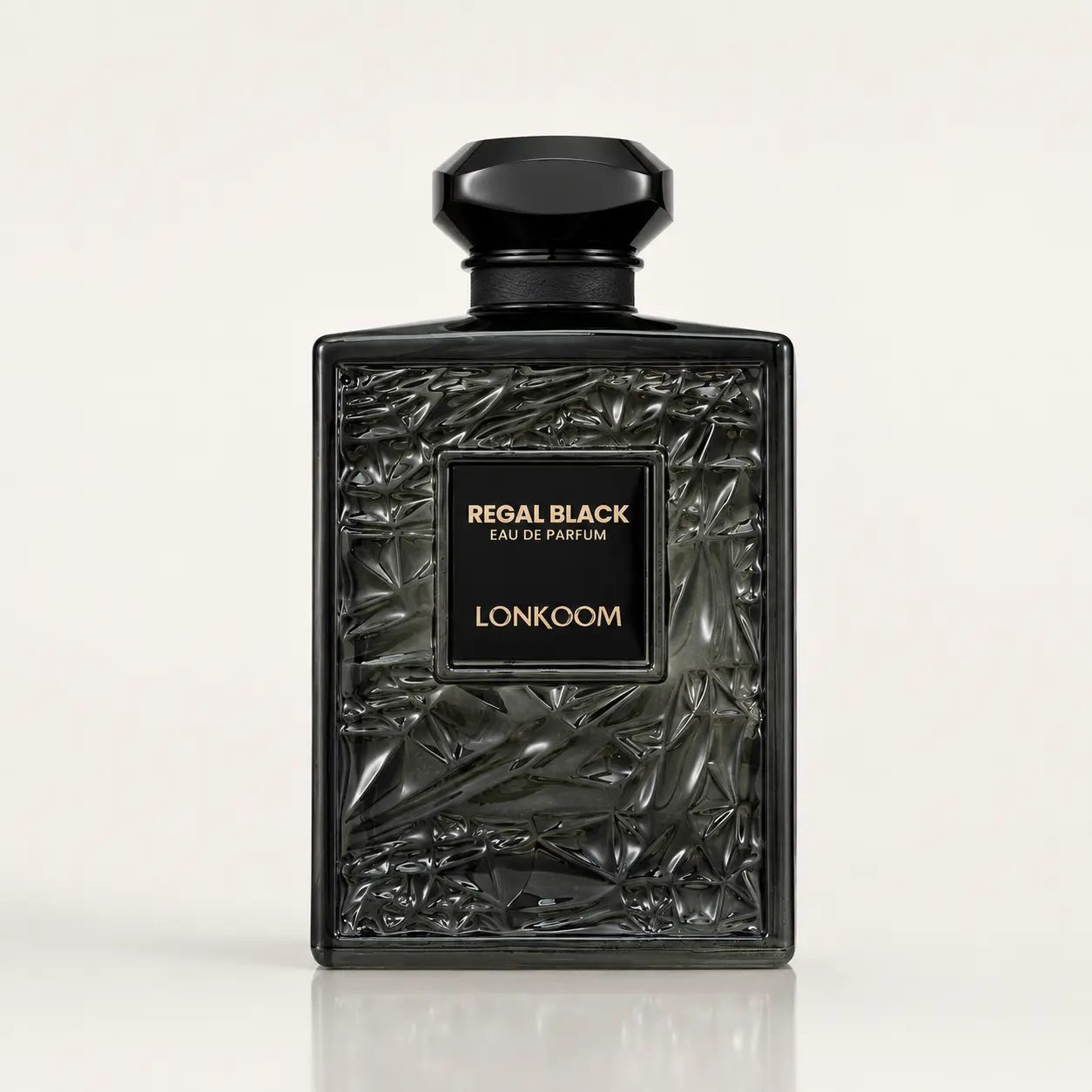 Lonkoom Regal Black Eau de Parfum for Men, A Bold Woody Fragrance with Black Pepper, Sandalwood & Leather - Long-Lasting Masculine Signature Scent, 100mL
