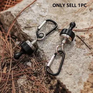 Magnetic Camping Lanyard Clip, Tensile-Tested Hanging Carabiner, Rope Carabiner, Durable Multi-Functional Outdoor Gear Hook Fastener for Camping Lighting
