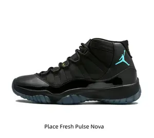 Must-Have Shiny Patent Leather Basketball Kicks Iconic Black Gamma Blue Tone For Sneaker Collectors