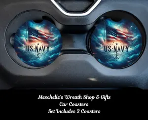 US Navy Car Coasters - Upgrade Your Car Interior with Stylish and Functional Car Coasters