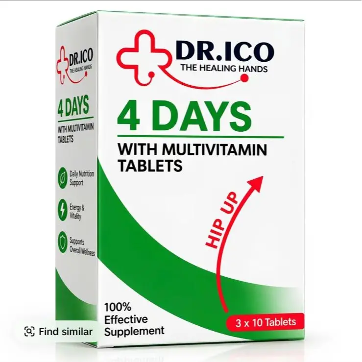 Dr. Ico 4 Days with Multivitamin Tablets - 3 x 10 Tablets for Daily Nutrition Support Energy Vitality & Overall Wellness