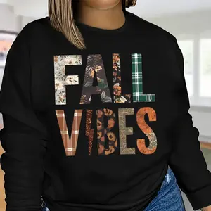 Plus Size Autumn Collection Classic Series Comfort Pullover Sweatshirt - Long Sleeve Women's Crewneck Top for Casual Fall & Winter Wear