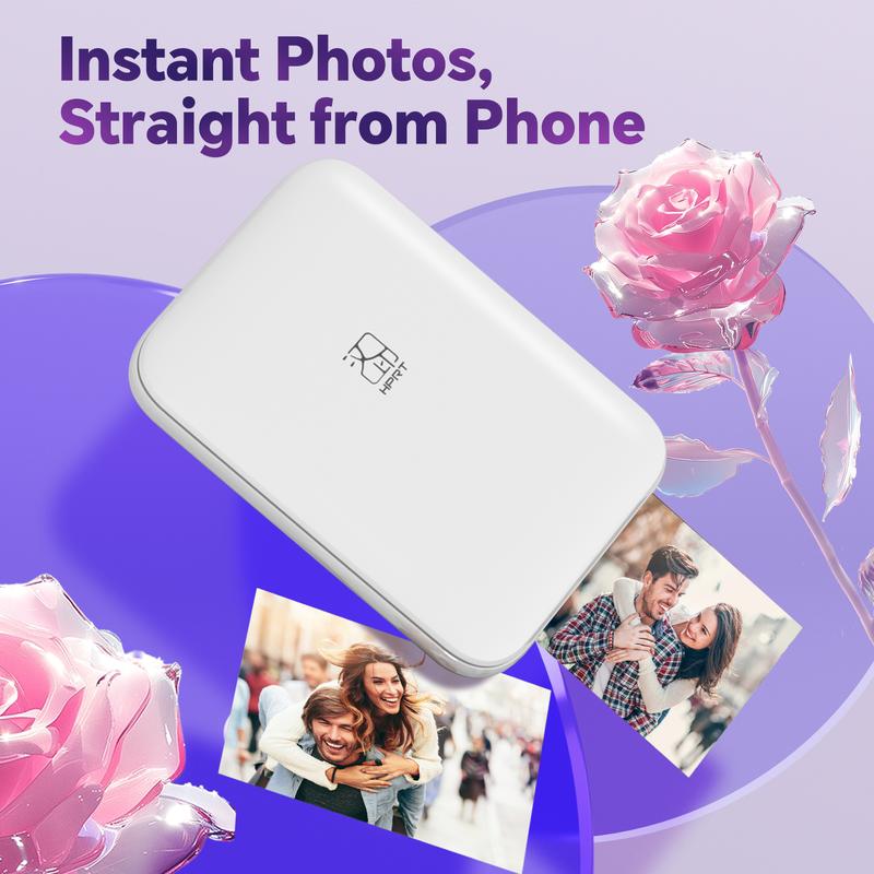 HPRT MT53 Mini Photo Printer, 2x3" Self-Adhesive Instant Color Photos, Wireless Bluetooth Sticker Printer for iPhone & Android, Valentine's Day Gift HPRT MT53 Mini Photo Printer, 2x3" Self-Adhesive Instant Color Photos, Wireless Bluetooth Sticker Printer for iPhone & Android, Valentine's Day Gift