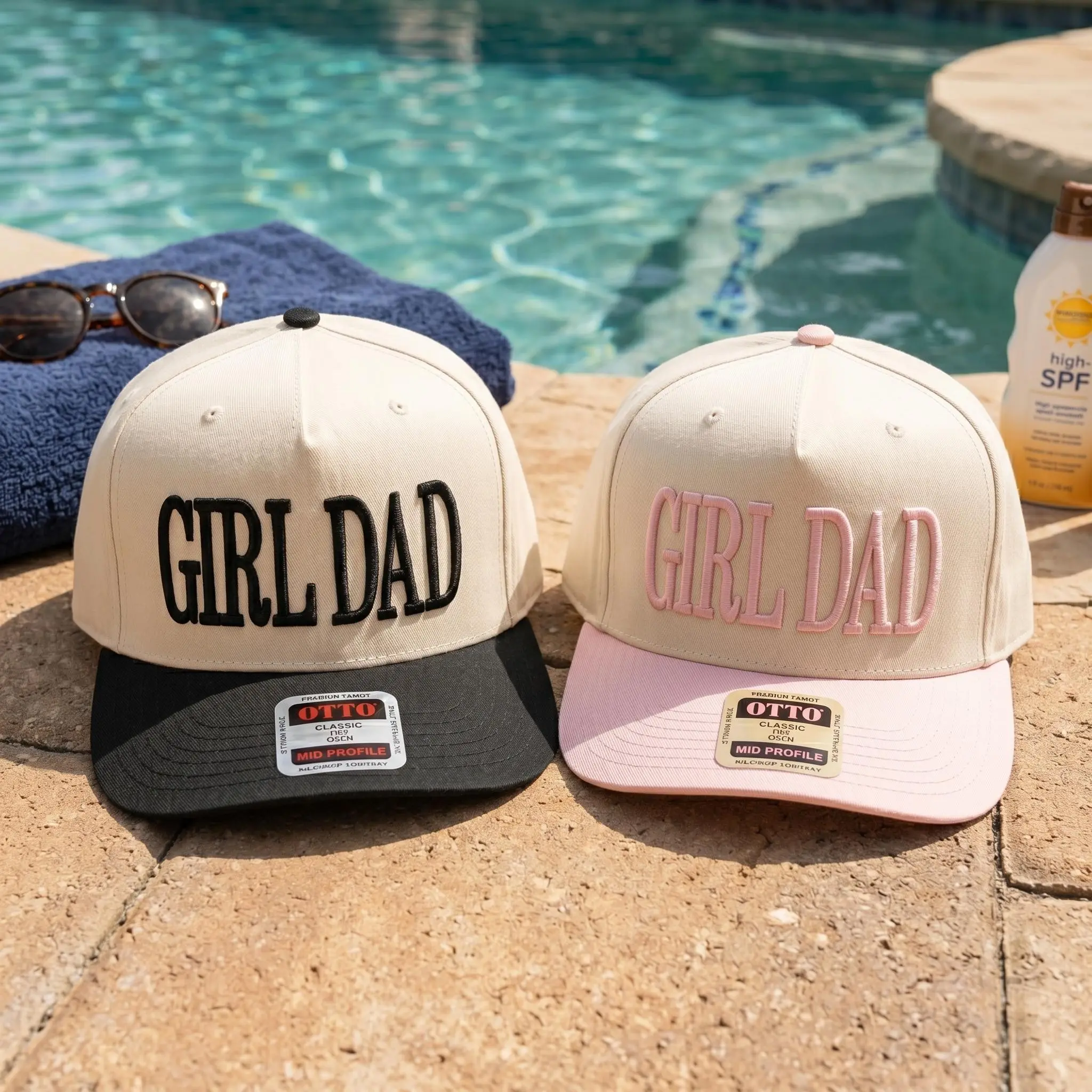 Girl Dad Girl Dad Embroidered Baseball Cap, Matching Couple Hat Set for Boyfriend Girlfriend, Cute Relationship Gift Hat, Personalized Love Theme Dad Hat, Adjustable Casual Baseball Cap for Couples, Anniversary Gift Idea for Him and Her