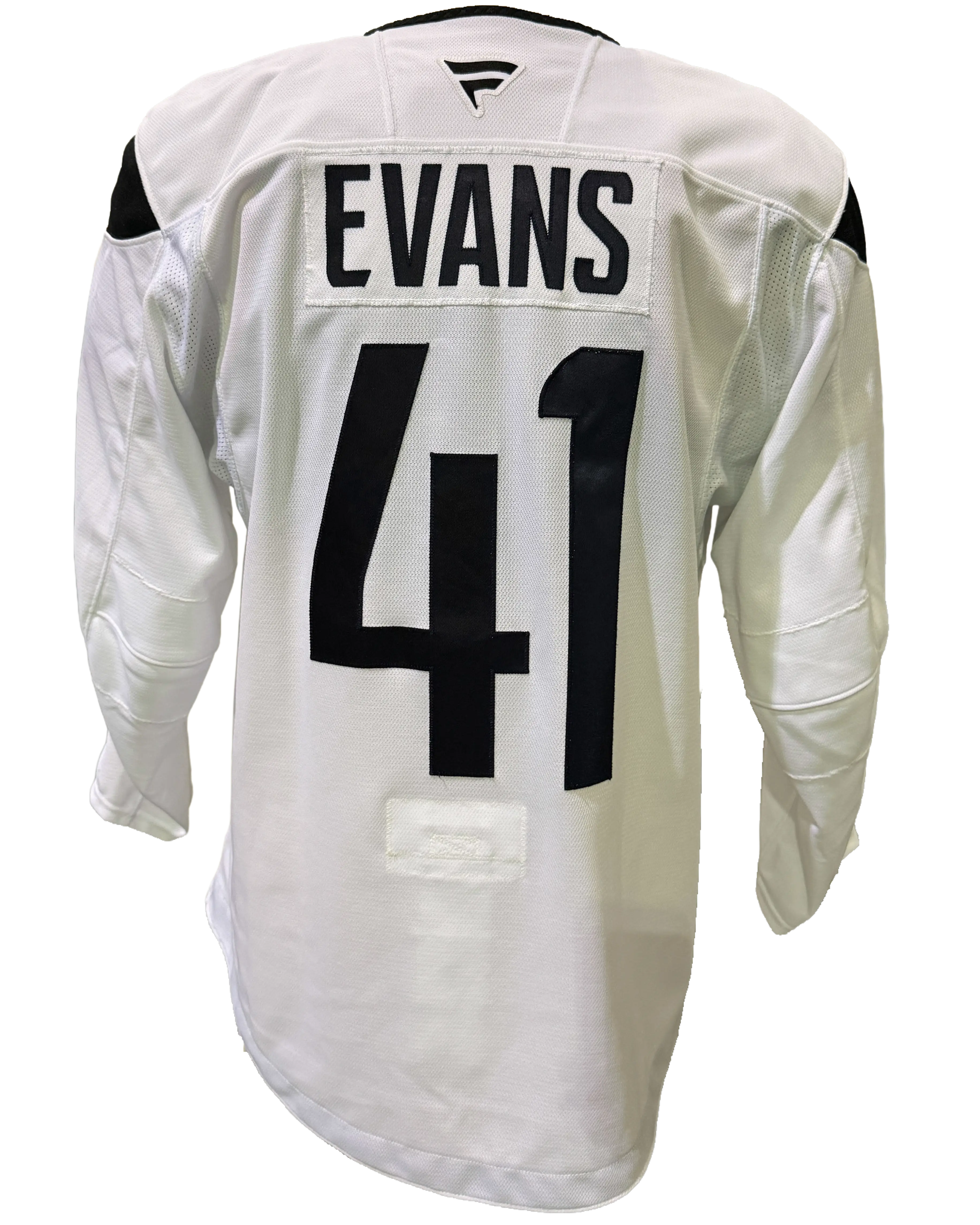 R. Evans #41 Worn Practice Jersey White 25/26