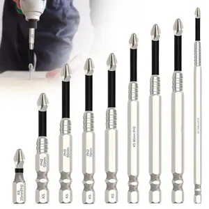9PCS High Magnetic Screwdriver Drill Bit Set, Premium Universal Strong Magnetic Durability Screwdriver Drill Bit Set,Anti Slip Anti-Shock Impact Driver Bit Set for Home DIY Profession