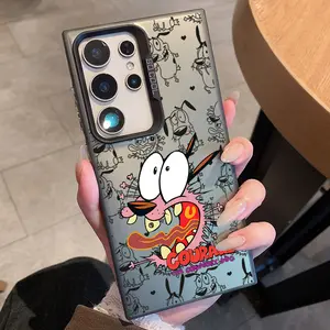 Cartoon Funny Cowardly Puppy Phone Case Suitable for Samsung Galaxy S26 S25 S24 A37 A57 A17 A07 A56 A26 A36 A55 A35 A06 A16 A05 A14 A24 A34 A54 A15 A05s A04e A25 S23 S22 S21 S20 FE Ultra Plus Edge 4G 5G Anti Fall Protective Matte Back Cover