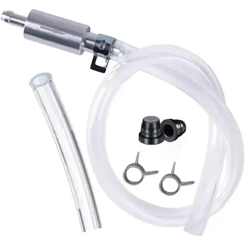 Brake Bleeder Hose Kit with 1-Way Check Valve, Durable Aluminum & Rubber Sealed Design, Car Repair Tools, Simple Setup for 1 Person, Suitable for Cars & Bikes, Easy Installation for Trucks