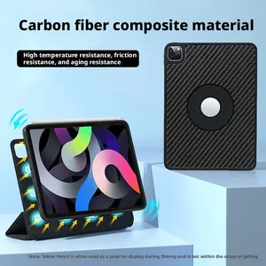 Xiaomi Pad7pro 11.2-Inch/Xiaomi Pad6Spro Carbon Fiber Case, Magnetic Detachable Design, Full Coverage Anti-Fall, Invisible Pen Slot, Smart Screen off Function