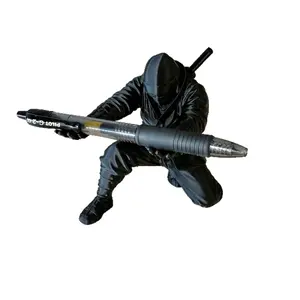 3D Printed Samurai Pen Holder Desk Organizer, Holds Pens Pencils, Dark Ninja Style, Creative Gift for Boyfriend Colleague Friend, Desk Accessories