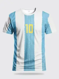Beach surfing Men's & Teenage Argentina Style Football Jersey Comfortable Round Neck Football Sweatshirt Suitable For Match