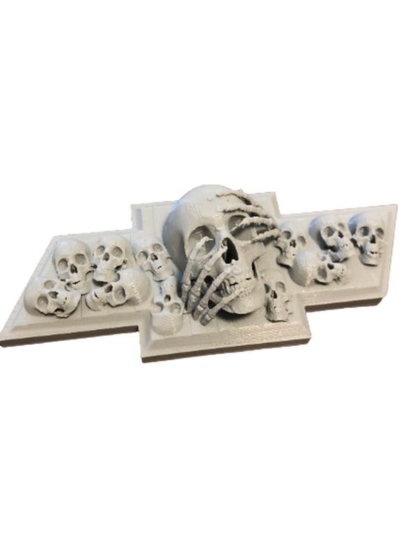 Chevy Truck Bowtie Skull Emblem Logo universal Looks great!