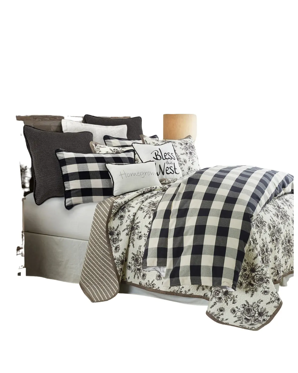 Hiend Accents Unisex Camille King Size Bedding Set 3 Piece - Fb1778ds-Sk-Bk