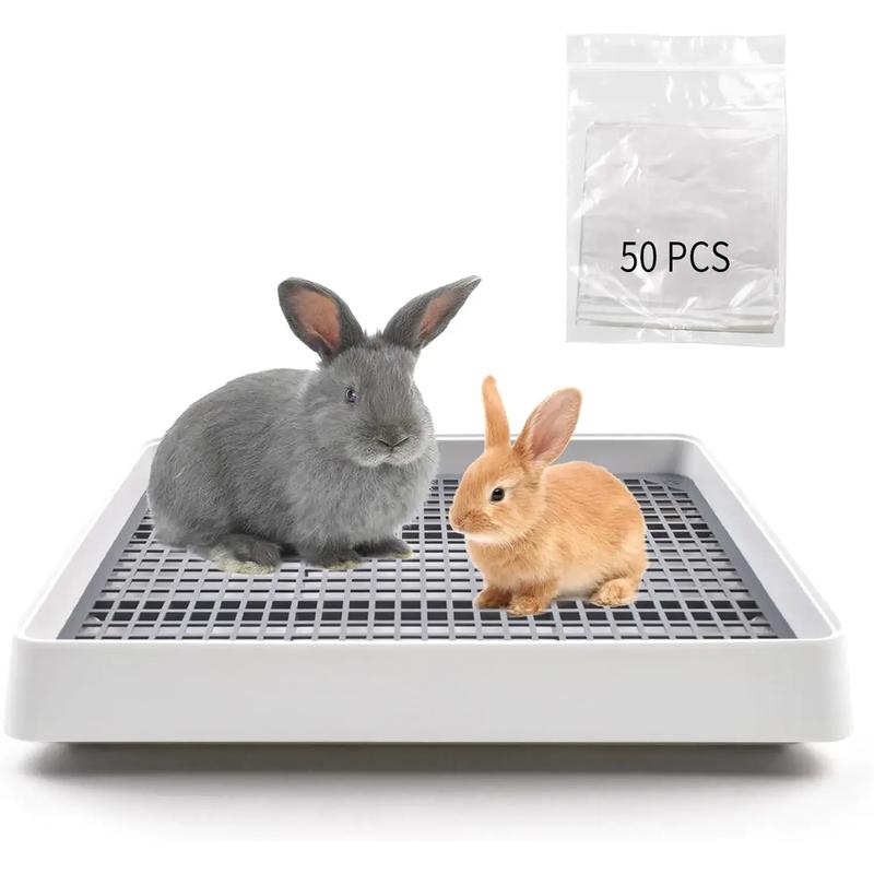 Large Rabbit Litter Box for Cage,Bunny Litter Box Grate Restroom with ...