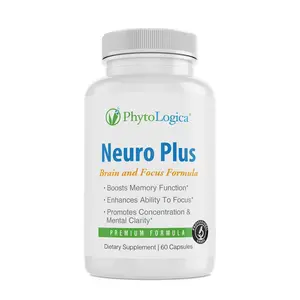 PhytoLogica Neuro Plus Premium Formula - Brain and Focus Dietary Supplement with Vitamins B6 B12 & E | 60 Capsules