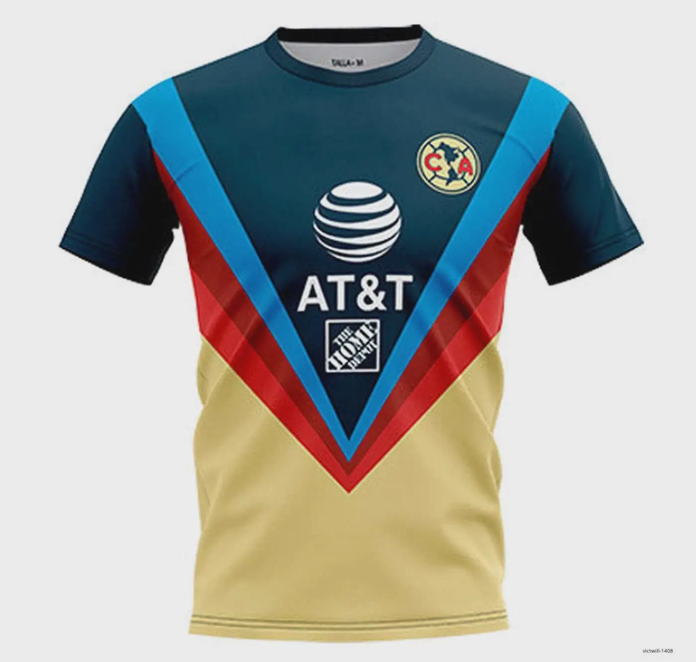 Personalized Liga MX AMERICA Shirt 3D Gift Soocer Mexico M14, Short-Sleeve Sports Shirt, Football Jersey, Gifts for Fútbol Fan, Sport Apparel