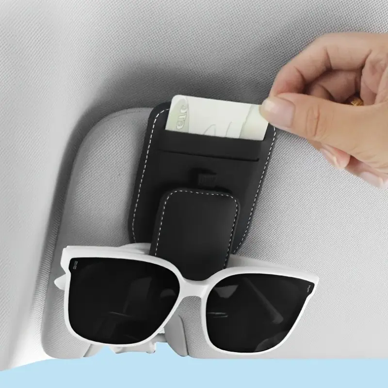 High-Quality Car Eyeglass Clip, Multi-Functional Car Sun Visor Card Holder, In-Car Eyewear Storage Rack, Fashion Glasses Clip